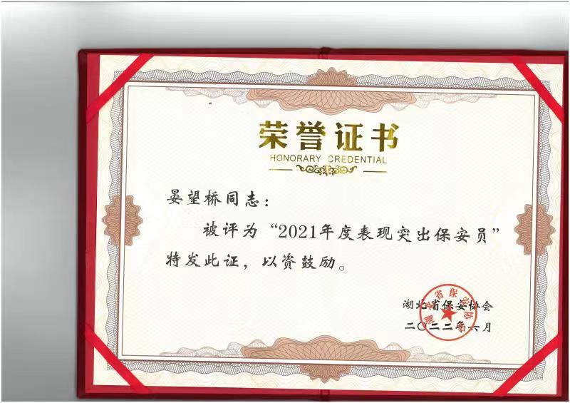 晏望桥阐发凸起保安员